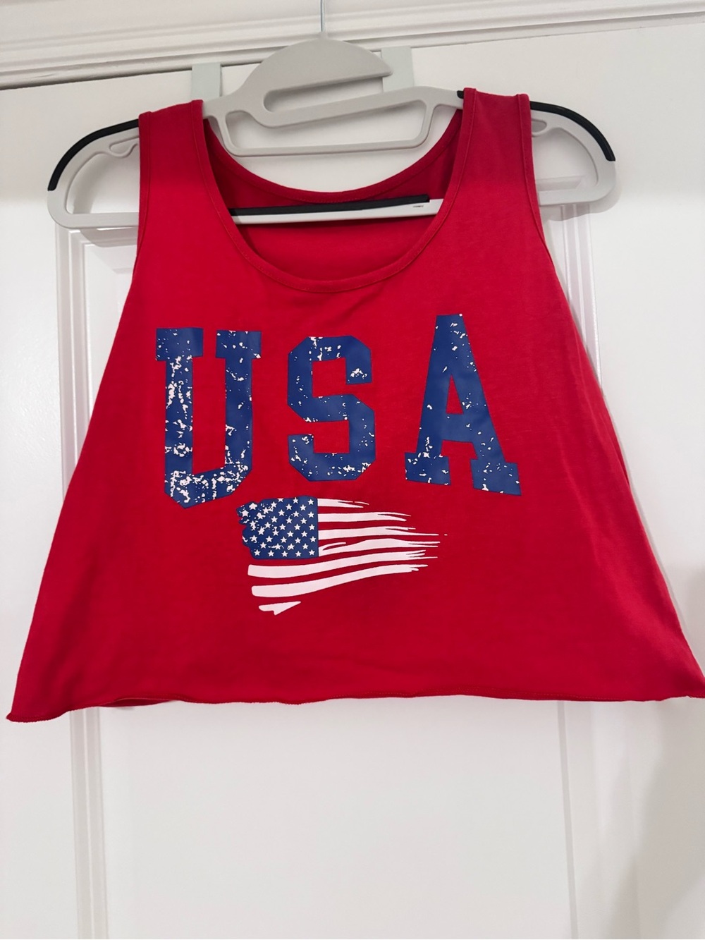 Red USA Graphic Tank Top